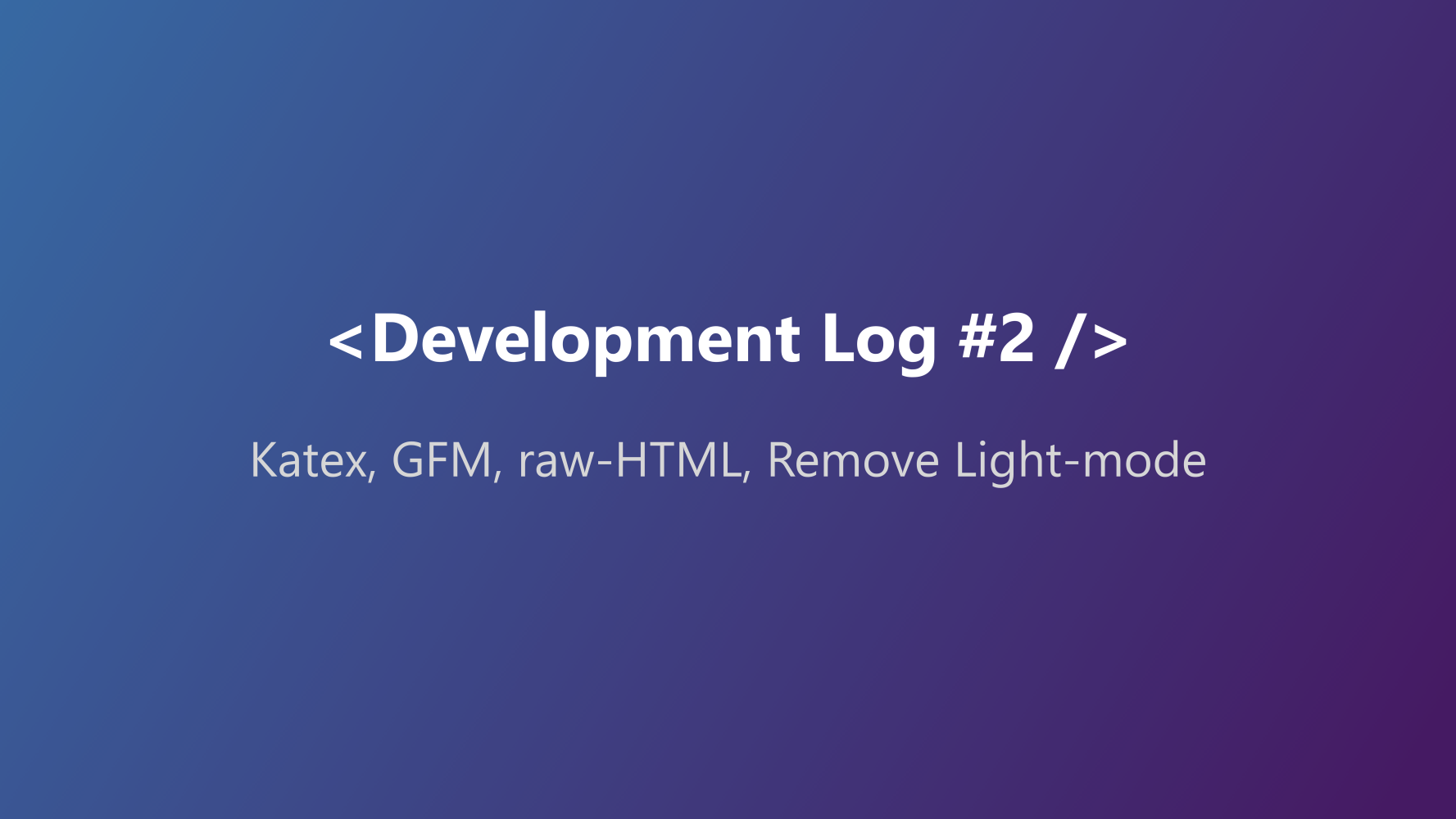 Cover Image 8 : [Devlog 2] Latex, GFM, HTML sanitization 